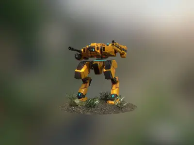 War Juggernaut robot mecha 3D model