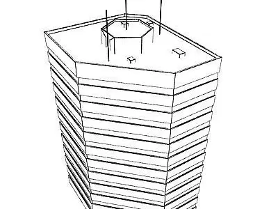 Tall Glass Building 118 Low-poly 3D model