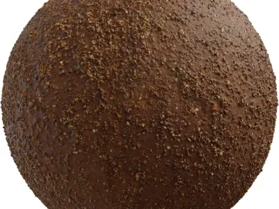 Wet Red Clay with Scattered Pebbles Texture