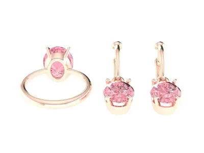 Ring boutique Oval set 3D print model