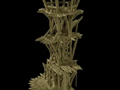 Goblin Watchtower Tabletop Terrain 28 MM 3D print model