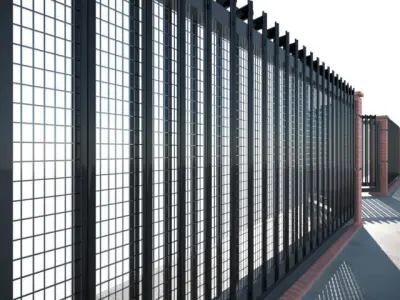 Entrance Gate fence 3D model