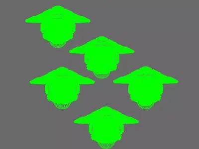 Cyber Samurai V10K Skull and Oni Jingasa Helmets 3D print model