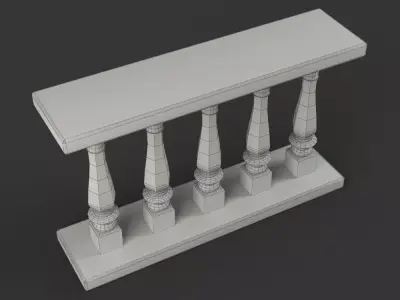 Balustrade Column 3D model