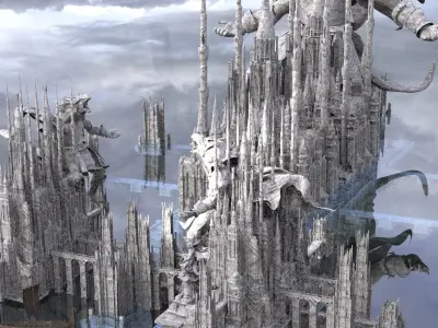 Werewolf God Temple of Power Kit bash 3D model