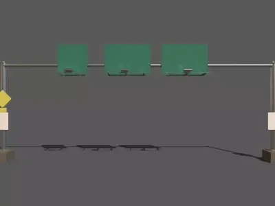 street decoration combo Low-poly 3D model