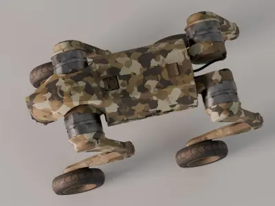 Cyberdog Camouflage Series Low-poly 3D model
