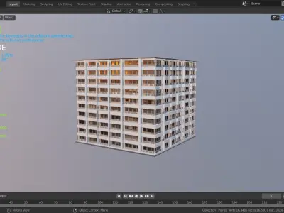 black friday old building 3d by cyberalex NEW YEAR SALE Free low-poly 3D model