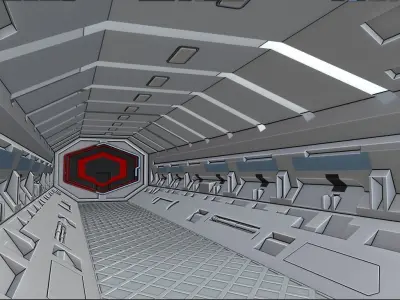 Sci Fi Corridor  3D model 48