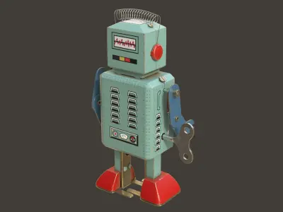 Vintage Toy Robot 3D model