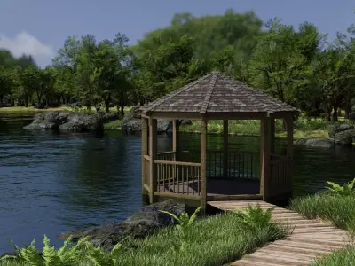 Gazebo Scene 3D model