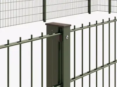 German Mesh Fence 3D model