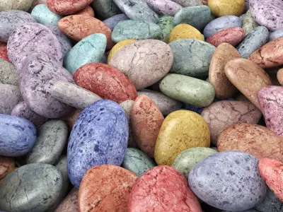 Pebble color form 3D model