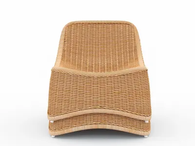 Chill Lounge Chair and Stool Exterior 3D model