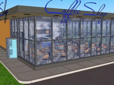 Coffee Shop 3D model