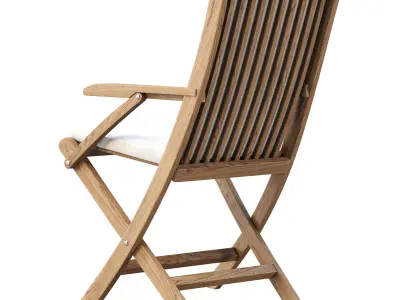 Alesso outdoor wooden dining chair  3D model