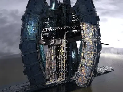 Pendulum Research base facility Sci Fi 3D model