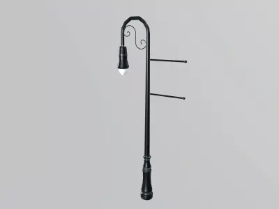 Street Light Low-poly 3D model 12