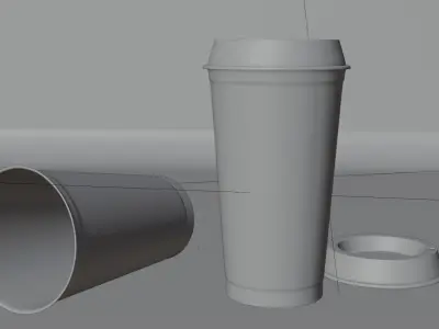 3D coffee glass 3D model