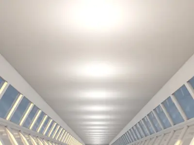 Sci Fi Tunnel Low-poly 3D model 4