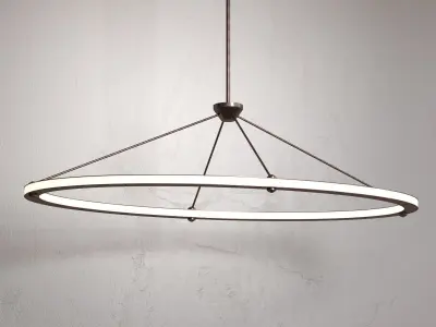 Halo Oval Pendant 3D model