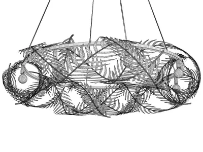 Aviva Stanoff for Currey Co Queenbee Palm Ring Chandelier Low-poly 3D model