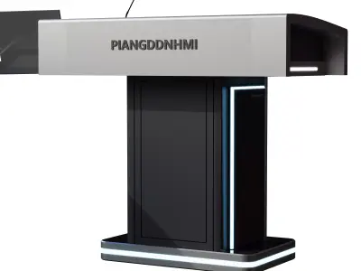 Modern Digital Lectern Podium Collection 3D model
