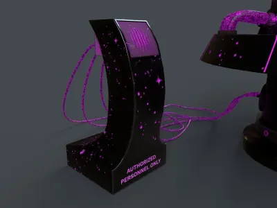 Sci-Fi Production Machine 02 Low-poly 3D model