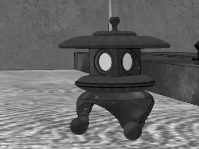 New Chinese - style Zen Courtyard Landscape Design 3D model