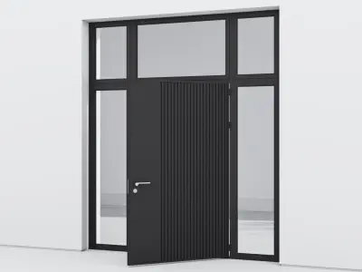 Aluminium door 45 3D model