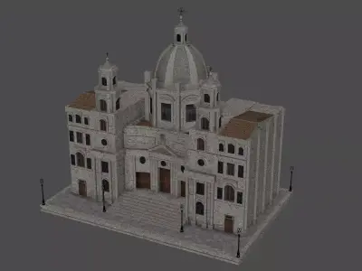 Church Sant Agnese in Agone Rome 3D model