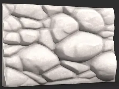 High Detail Stone Wall Section 3D print model purchase