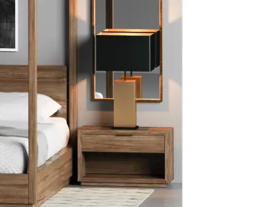 Restoration Hardware MACHINTO CANOPY BED 3D model