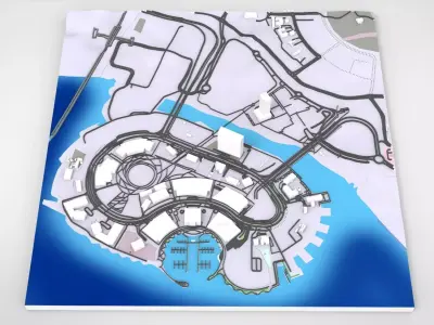 Dubai Creek Harbour Neighborhood in Dubai 3D model