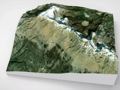 Mountain landscape Bubreg Bosnia and Herzegovina 3D model