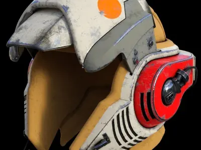 V-Wing Pilot Helmet 3D model