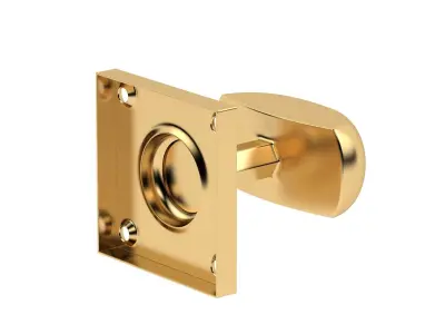  Square Rose Mortice Door Knob 3D model