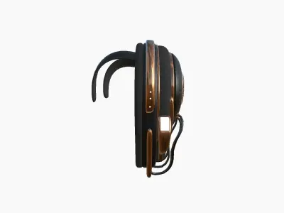 SciFi Backpack D02 Black Bronze - Fashion Character Design Low-poly 3D model