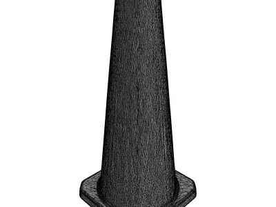 Weathered Traffic Cone Urban Prop Low-poly 3D model