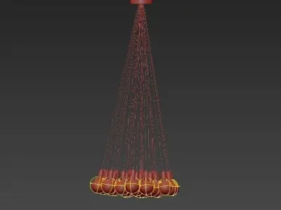 Vesoi chandelier with balls hanging from it 3D model