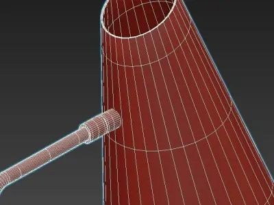 SYDNEY table lamp with shade and brass base 3D model