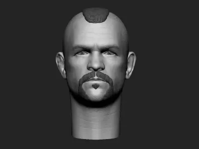 Chuck Liddell The Iceman headsculpt 3D print model