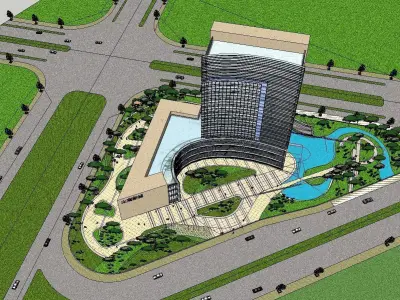vacation spot-Resort-Fashion Leisure Hotel-0244 3D model