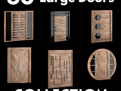 Exterior Large Door Collection 3D model