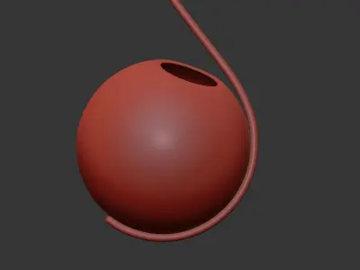 Roll and Hill Fiddlehead Pendant 3D model