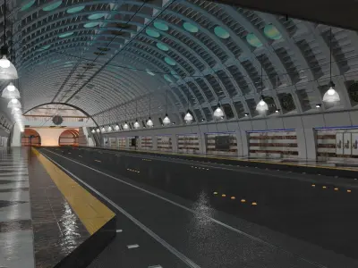 Tramway and Bus Station Pioneer Square 3D model