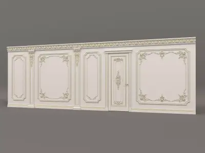 Wall Molding in Classic French style 32 3D model