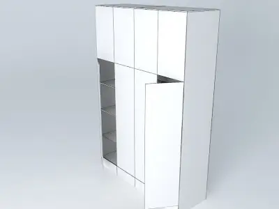 Closet with 8 doors Free 3D model