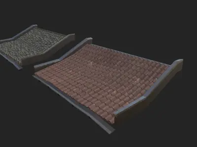 Traditional Roof Low-poly 3D model