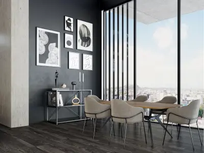 Interior scene living room 09 3D model